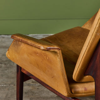 Illum Wikkelsø Leather Lounge Chair for Aarhus
