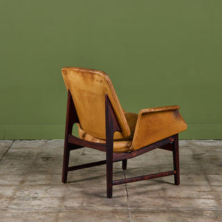 Illum Wikkelsø Leather Lounge Chair for Aarhus