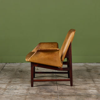 Illum Wikkelsø Leather Lounge Chair for Aarhus