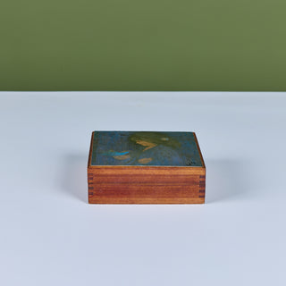 Hand-Painted Wooden Keepsake Box