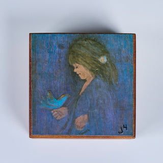 Hand-Painted Wooden Keepsake Box