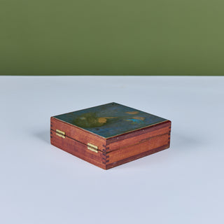 Hand-Painted Wooden Keepsake Box