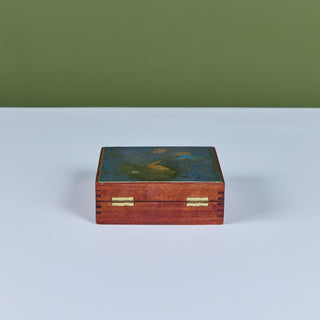 Hand-Painted Wooden Keepsake Box