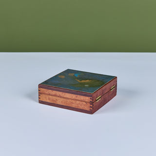 Hand-Painted Wooden Keepsake Box