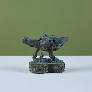 Cast Bronze 'Megalodon' Sculpture by J. Dale M'Hall