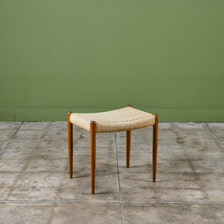 Niels Møller Ottoman with Danish Cord Seat