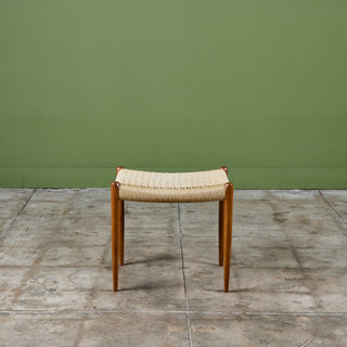Niels Møller Ottoman with Danish Cord Seat