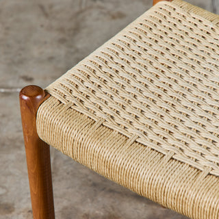 Niels Møller Ottoman with Danish Cord Seat