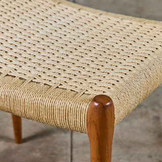 Niels Møller Ottoman with Danish Cord Seat