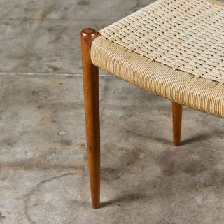 Niels Møller Ottoman with Danish Cord Seat