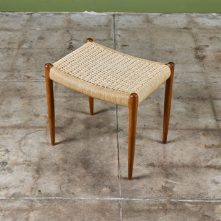 Niels Møller Ottoman with Danish Cord Seat