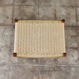 Niels Møller Ottoman with Danish Cord Seat