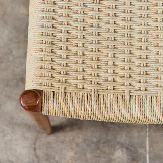 Niels Møller Ottoman with Danish Cord Seat