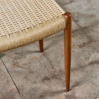 Niels Møller Ottoman with Danish Cord Seat