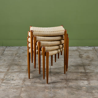 Niels Møller Ottoman with Danish Cord Seat