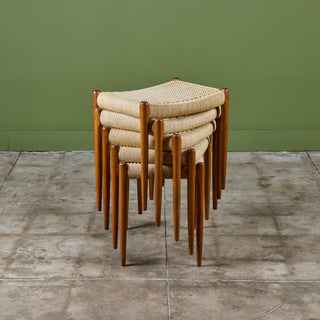 Niels Møller Ottoman with Danish Cord Seat