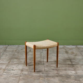 Niels Møller Ottoman with Danish Cord Seat