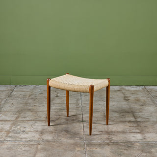 Niels Møller Ottoman with Danish Cord Seat