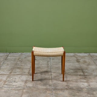 Niels Møller Ottoman with Danish Cord Seat