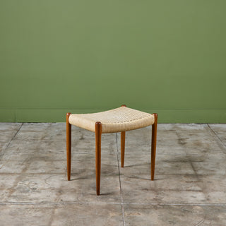 Niels Møller Ottoman with Danish Cord Seat