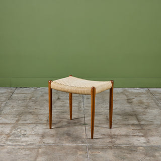 Niels Møller Ottoman with Danish Cord Seat