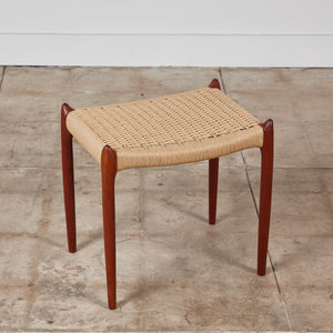 Niels Møller Ottoman with Danish Cord Seat