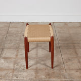 Niels Møller Ottoman with Danish Cord Seat