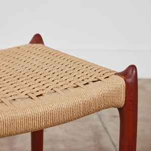 Niels Møller Ottoman with Danish Cord Seat