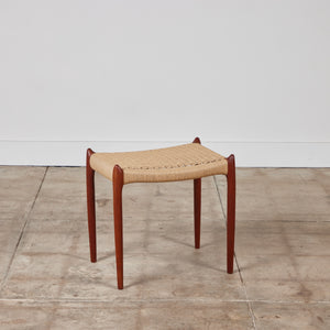 Niels Møller Ottoman with Danish Cord Seat