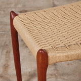 Niels Møller Ottoman with Danish Cord Seat