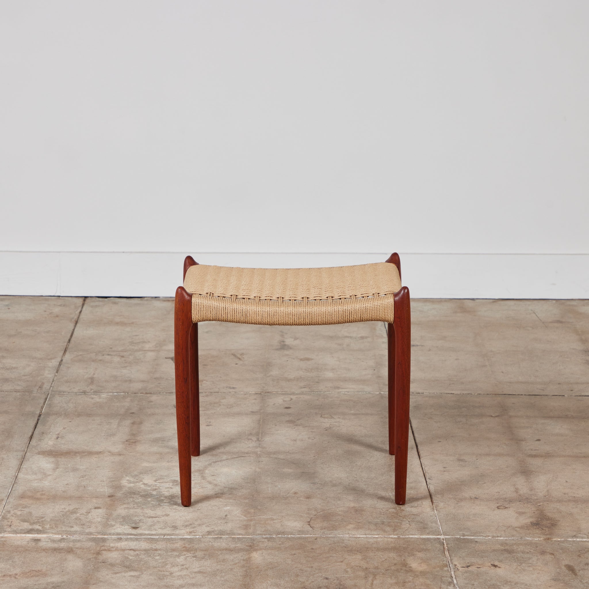 Niels Møller Ottoman with Danish Cord Seat