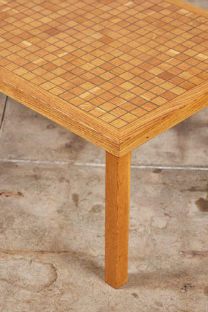 Gordon & Jane Martz Rectangular Coffee Table with Oak Mosaic Inlay