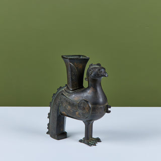 Chinese Zun Rooster Vessel