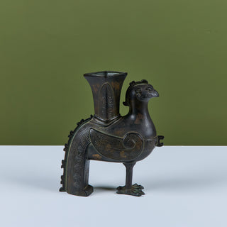 Chinese Zun Rooster Vessel