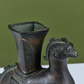 Chinese Zun Rooster Vessel