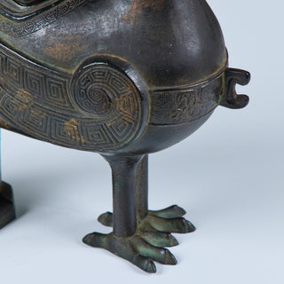Chinese Zun Rooster Vessel