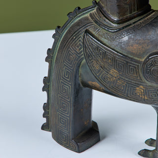 Chinese Zun Rooster Vessel