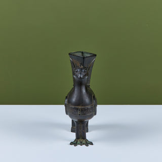 Chinese Zun Rooster Vessel