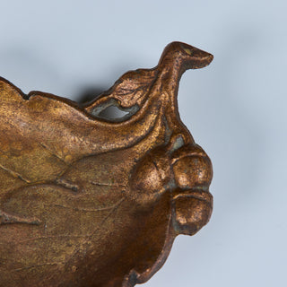 Cast Iron Copper Leaf Dish