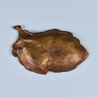 Cast Iron Copper Leaf Dish