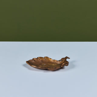Cast Iron Copper Leaf Dish