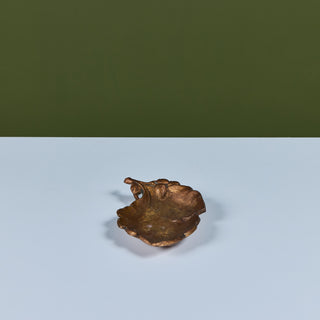 Cast Iron Copper Leaf Dish