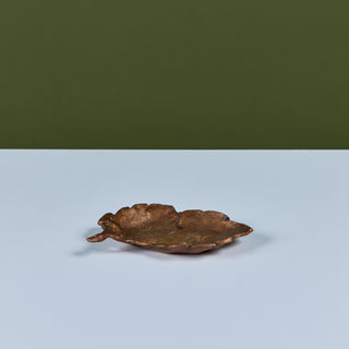 Cast Iron Copper Leaf Dish