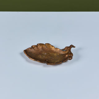 Cast Iron Copper Leaf Dish