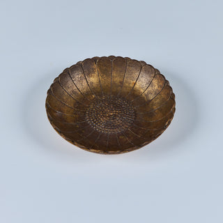 Cast Iron Golden Sunflower Bowl