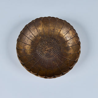 Cast Iron Golden Sunflower Bowl