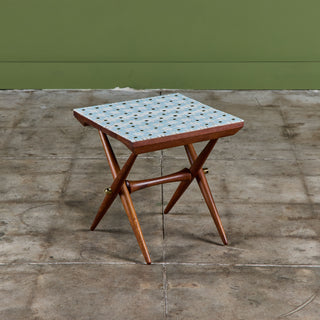 Jens H. Quistgaard Custom Tile Top Side Table for Richard Nissen