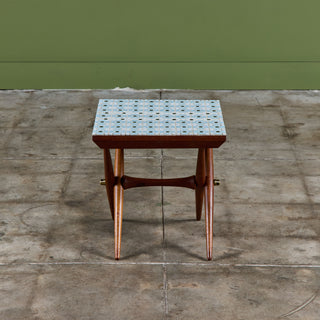 Jens H. Quistgaard Custom Tile Top Side Table for Richard Nissen