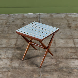 Jens H. Quistgaard Custom Tile Top Side Table for Richard Nissen