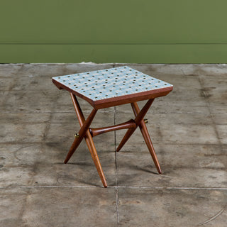Jens H. Quistgaard Custom Tile Top Side Table for Richard Nissen